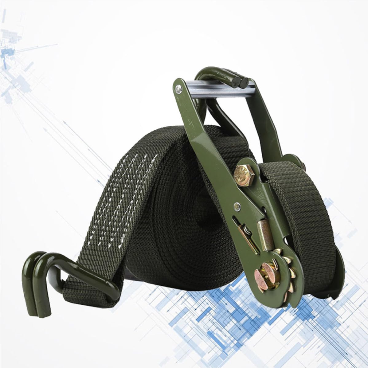 GALPADA Spanngurte mit Ratsche und Haken 1 Satz LKW Spanngurte aus Metall und Polyester 6m mit Hoher Belastbarkeit für Motorrad und ATV Transport