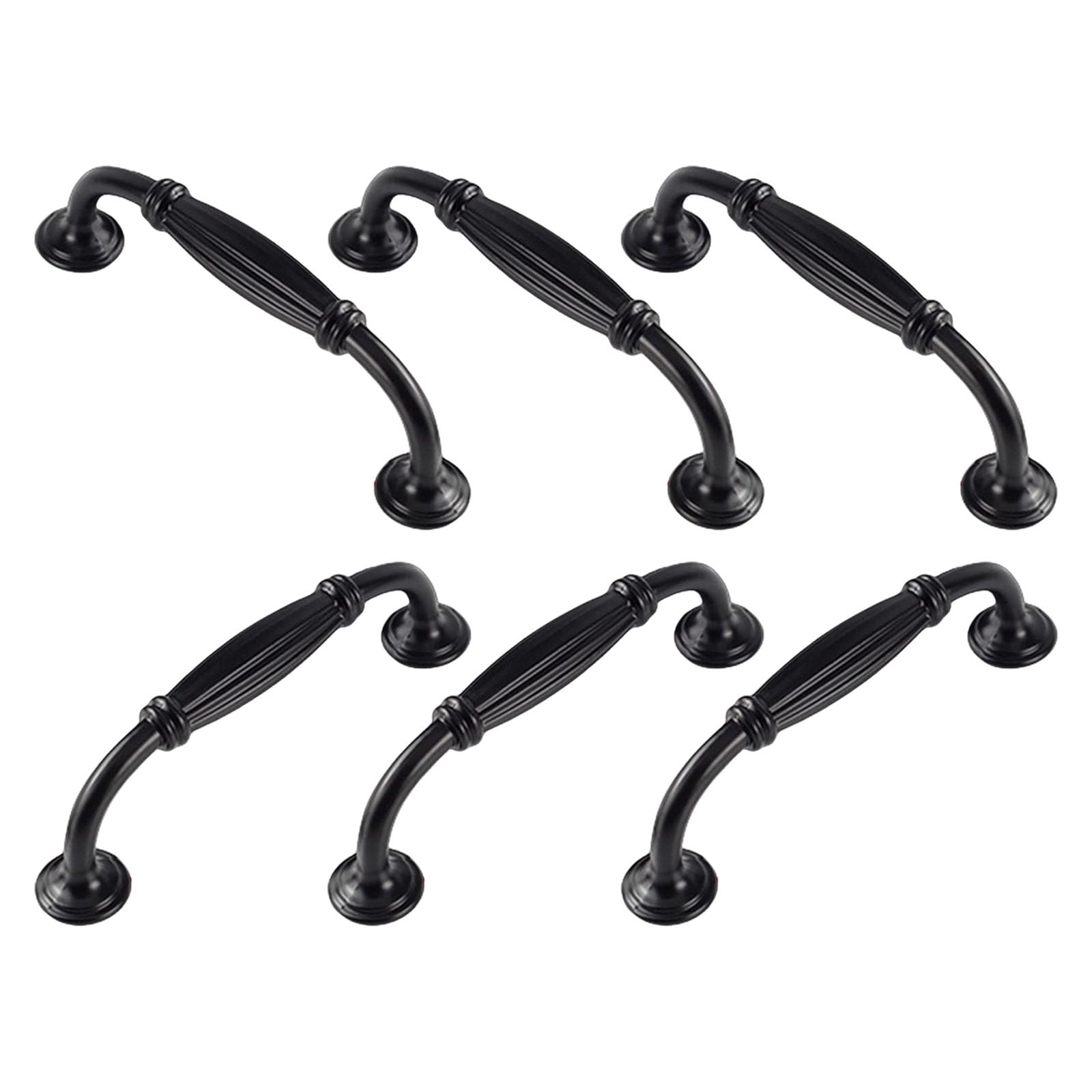 Kalttoy 96Mm European Styles Black Drawer Pull Smooth Grip Aluminum Cabinet Handle For Furniture Door Drawers Simple Mounting Aluminum Drawer Handle
