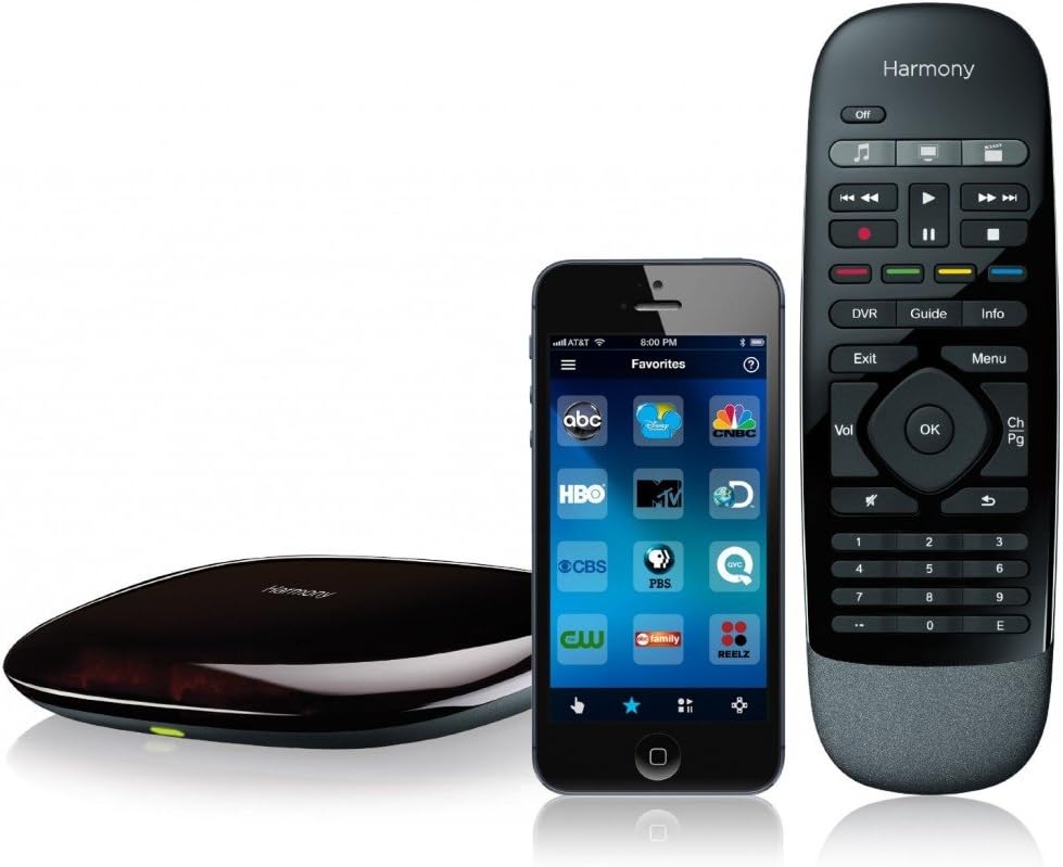 Logitech 915-000194 - Harmony Smart Remote Control with Smartphone App - Black (Renewed)
