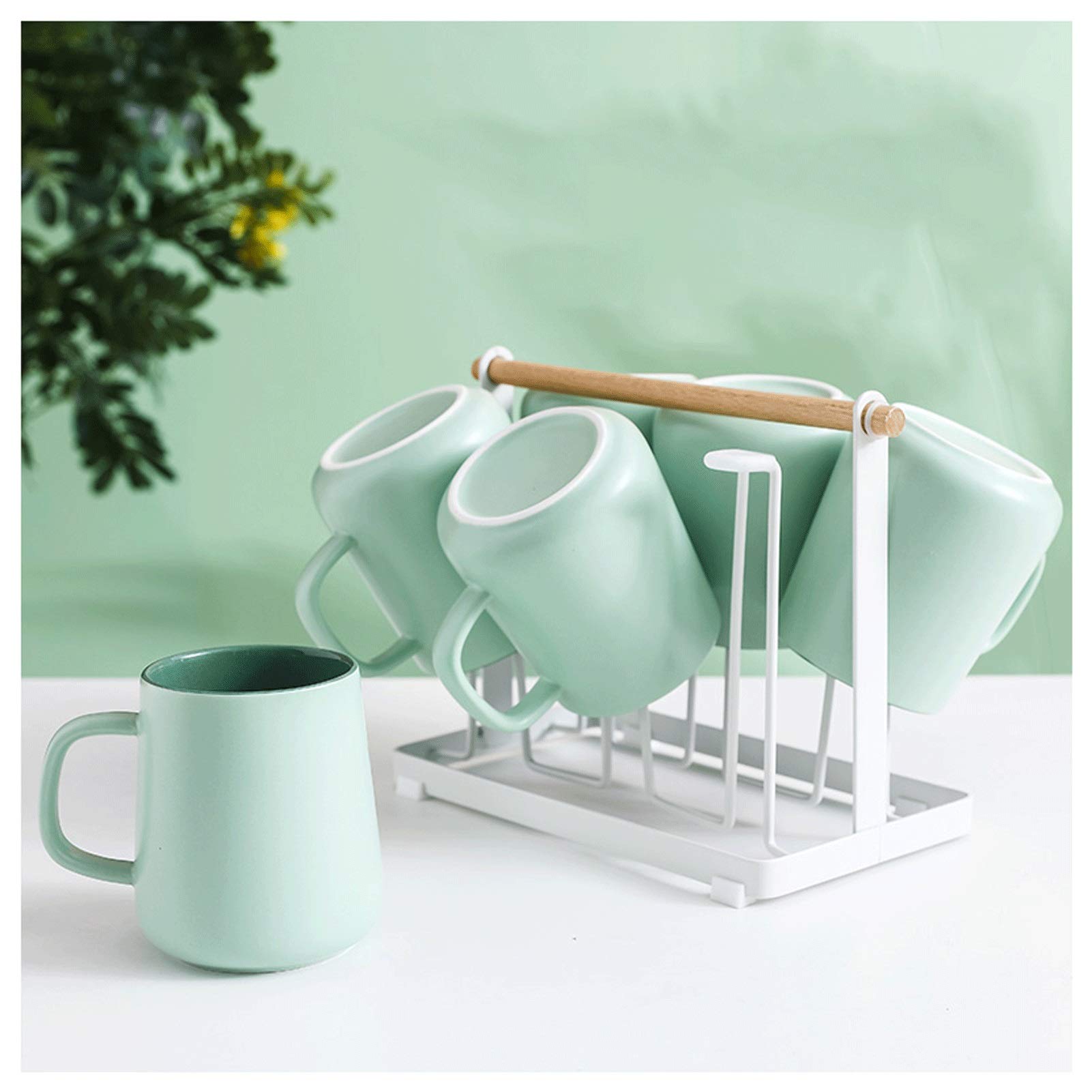 Becher Becher mit großem Fassungsvermögen Personalisierte Kontrastfarbe Kaffeetasse Wohnzimmer Teetasse Set Keramikbecher 500 ml, Geeignet für Milch, heiße und kalte Getränke, Kaffee Kaffeetasse