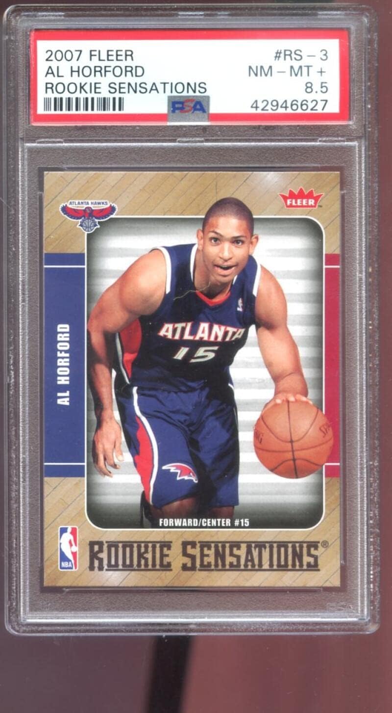 2007-08 Fleer Rookie Sensations #RS-3 Al Horford ROOKIE RC PSA 8.5 Graded Basketball Card NBA 2007-2008 07-08
