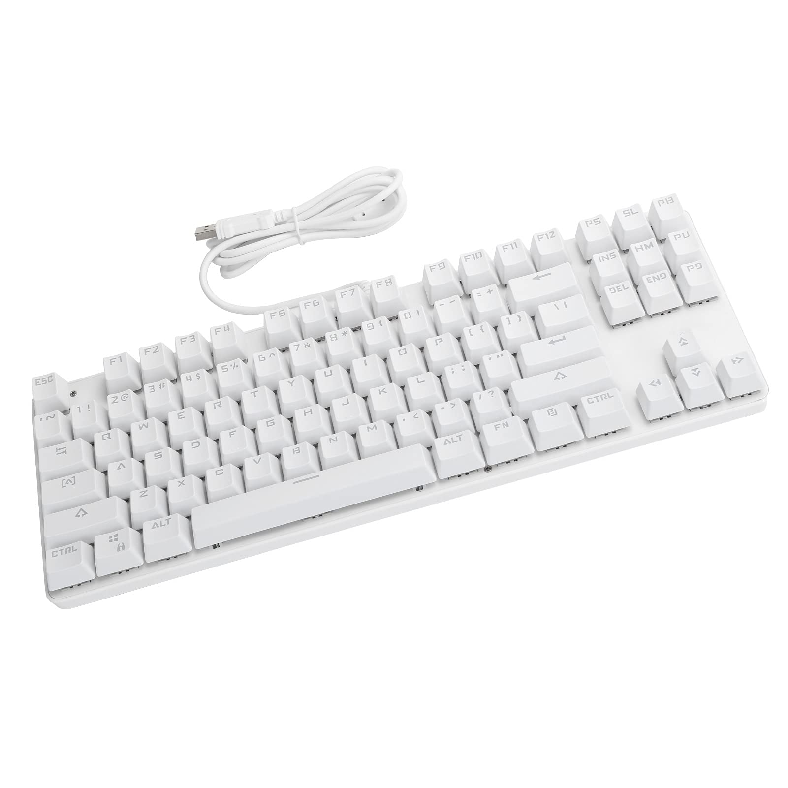 Tastiera Meccanica 87 Tasti USB 2.0 Forniture per Ufficio da Gioco con Retroilluminazione Cablata per Uso Domestico e in Ufficio