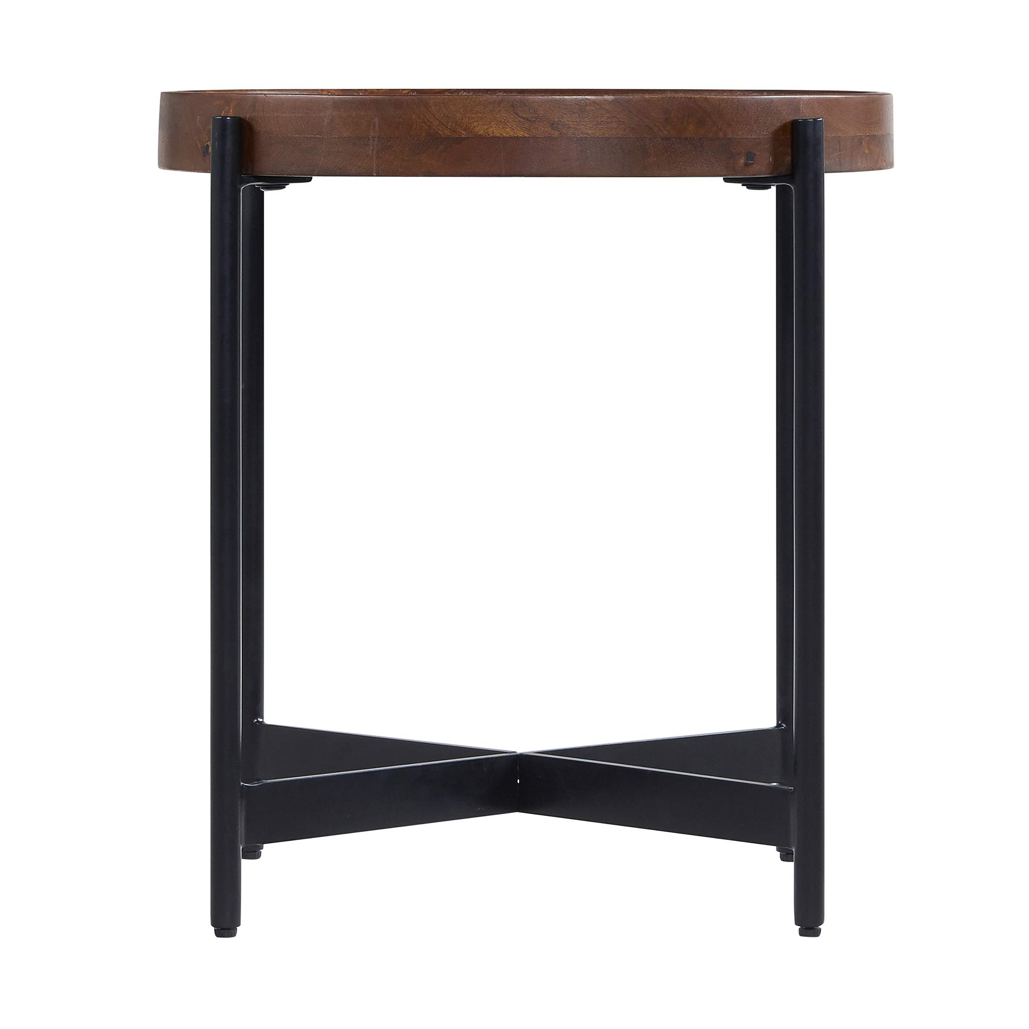 Alaterre Furniture Brookline 20" Round End Table, Medium Chestnut