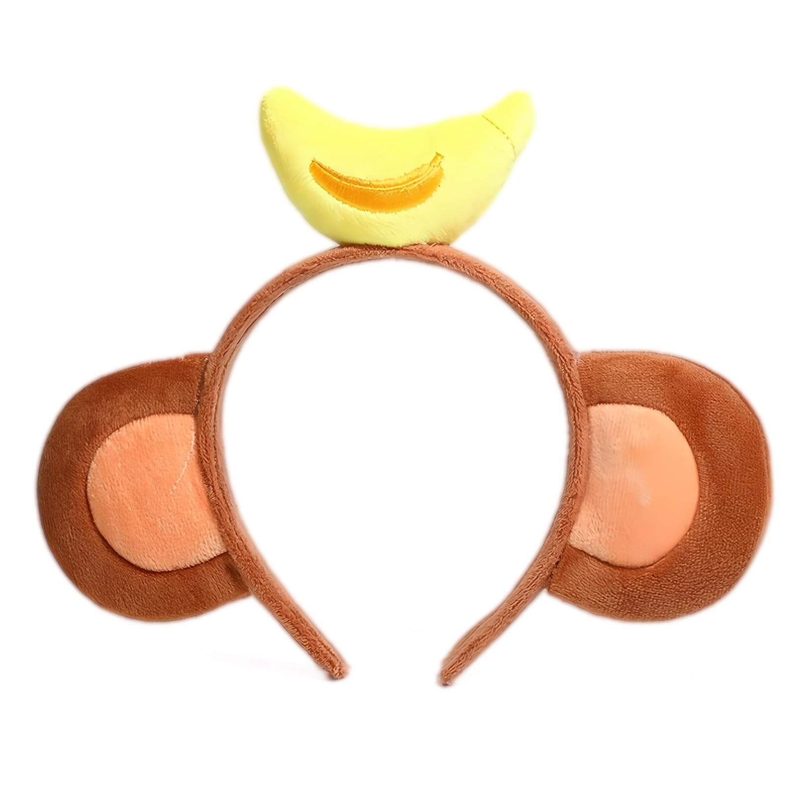 Nereds Monkey Ears Headband with Banana Plush Animal Headbands Costume Party Cosplay Theme Events Halloween Costume Accessory