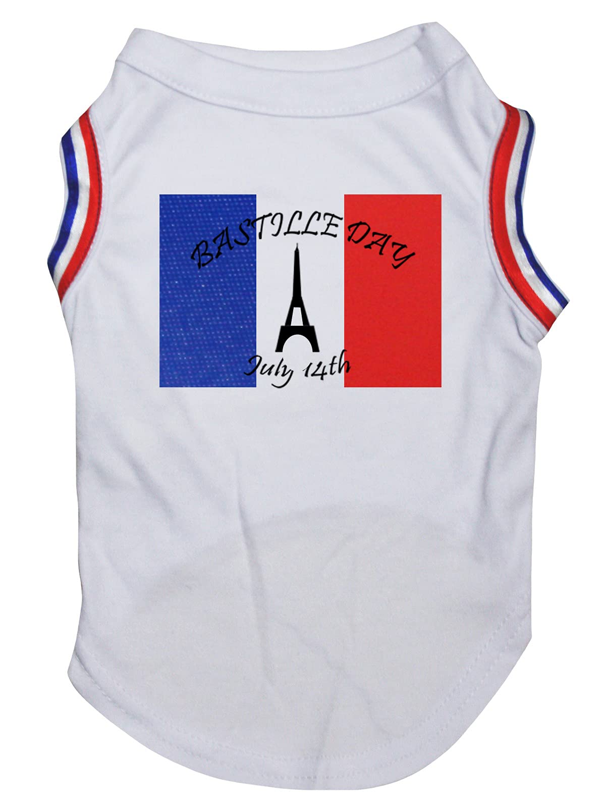Chemise pour chien motif Tour Eiffel blanc en taille S vêtement