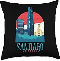 Vista 1 de We Love Santiago De Chile Santiago De Chile Skyline Chilean Pride - Almohada de 18 x 18 pulgadas, multicolor