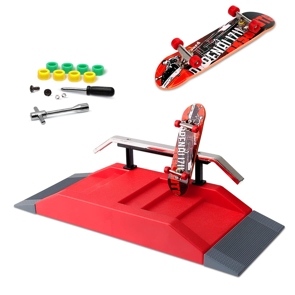 Buy KETIEE Finger Skateboard Ramps, Fingerboard Skatepark Deck for