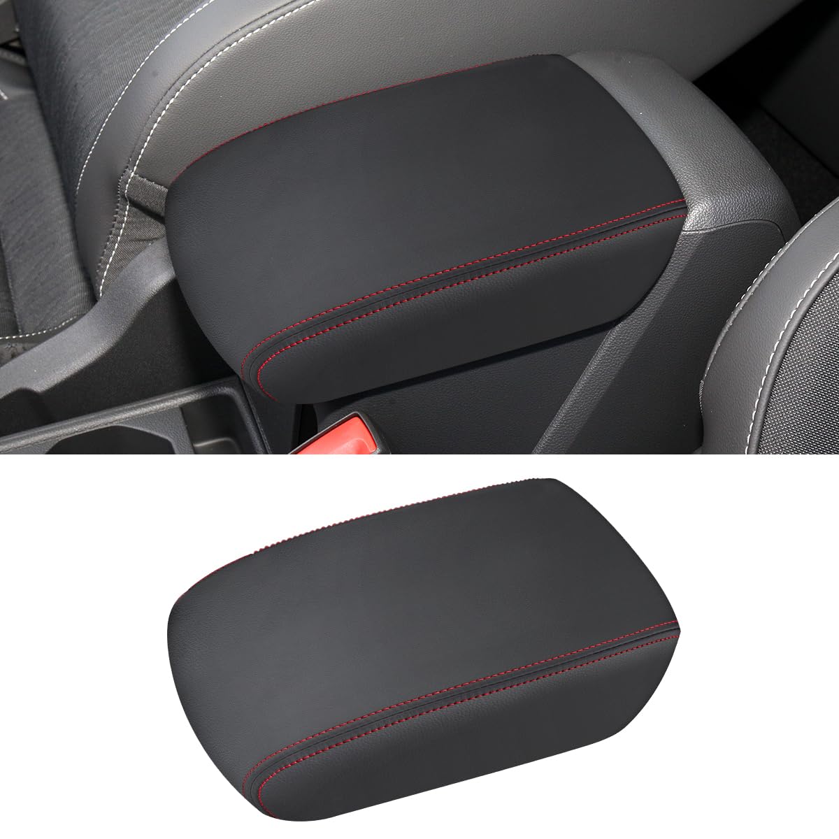 BIXUAN TROC 2024 - Housse D'accoudoir Central - Compatible Avec VW T-ROC 2018-2023 2024 - Housse D'accoudoir - Accessoire Intérieur - Protection En Cuir épais