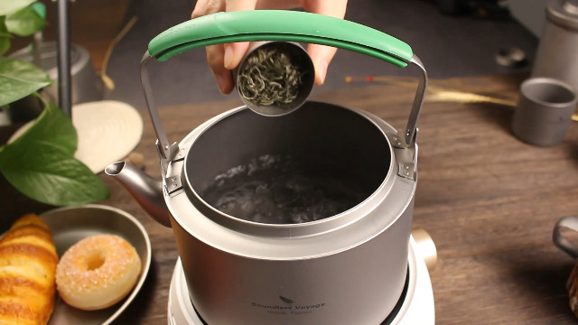 IBasingo Titanium Camping Kettle With Filter 1L (1000ml) Stovetop