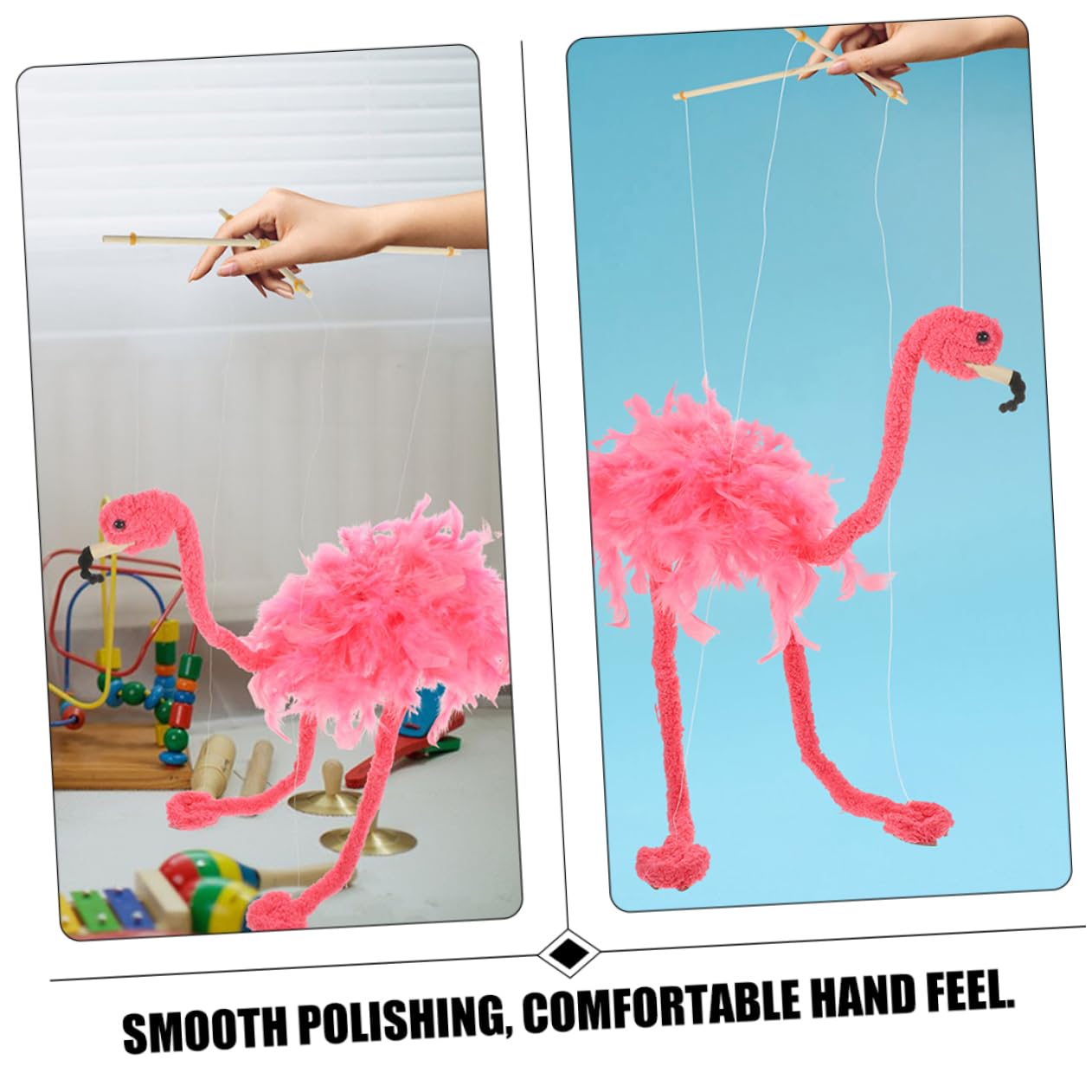 Mikinona 2 Piezas de Peluche con Cuerda Juguetes Animales Interactivos para Espectáculos Figuras Resistentes y Creativas