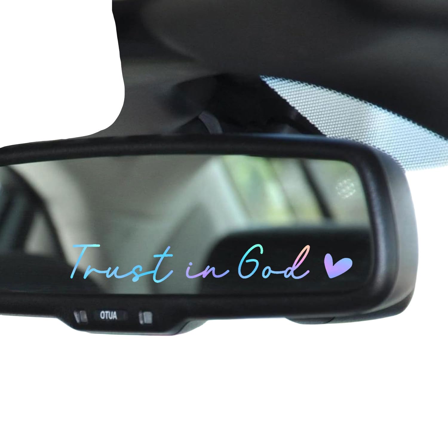 Calcomanía De Vinilo Para Espejo Retrovisor "Confía En Dios" - 9 Cm, Impermeable Y Resistente Al Sol, Para Coches Y Motos