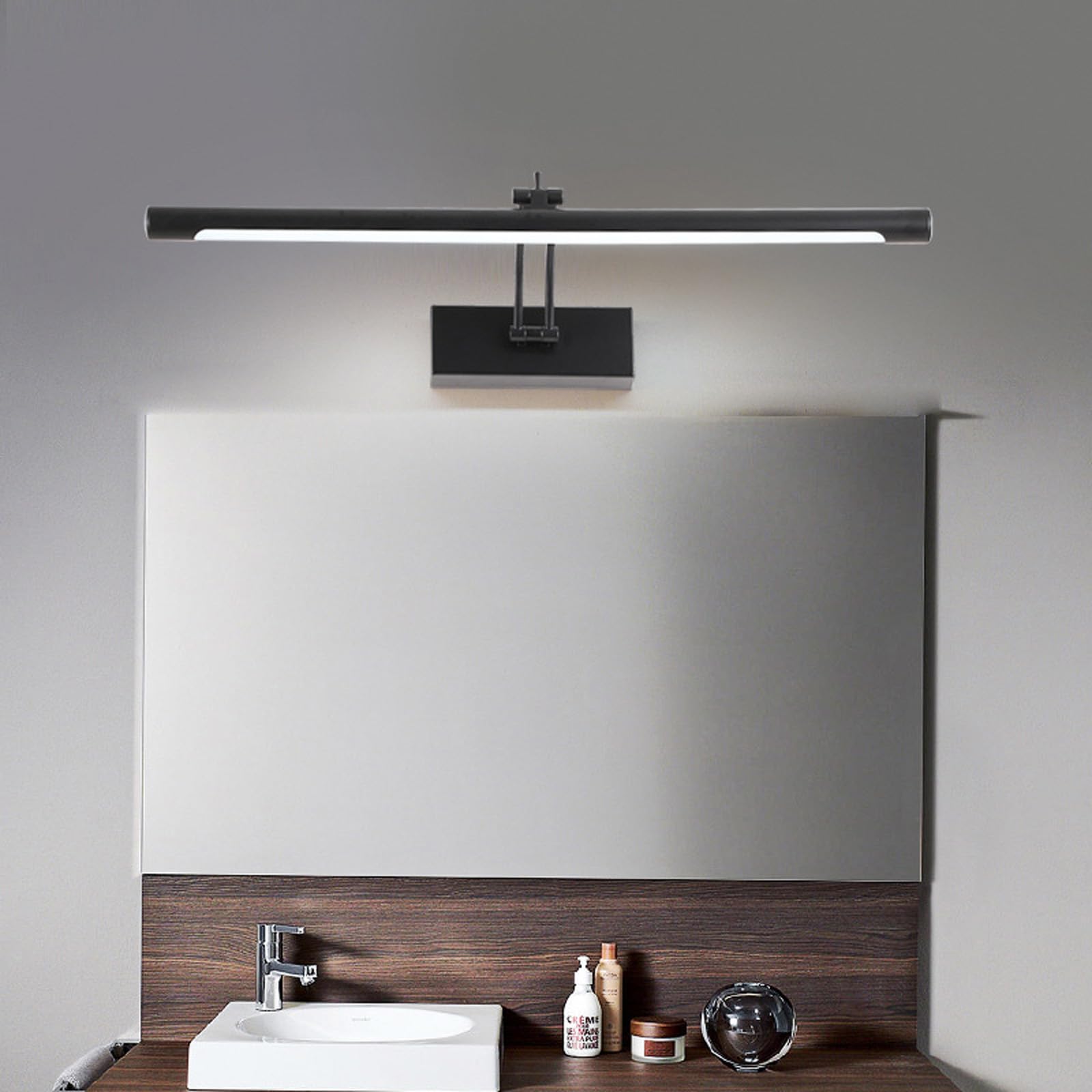 LED Spiegellampe Bad Wandlampe Indoor Wandleuchte mit Schwenkbarem Lampenkopf Wandbeleuchtung 270° Drehbare Wandleuchten Lange für Flur Arbeitszimmer Badezimmer (Kupfer-Warmes Licht,40cm)
