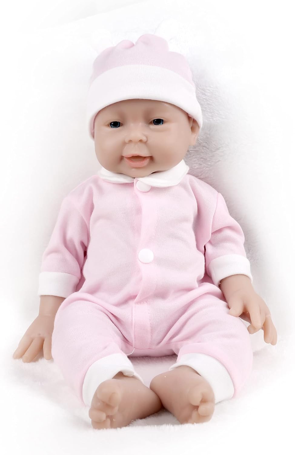 Promo 40% OFF JIYUAN BOBO Reality Reborn Baby Doll, 16-Inch Full-Body Silicone Doll, Not Vinyl Doll, Lifelike Girl