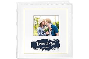 Maverton Refillable Photo Album with Writing Space for Couples