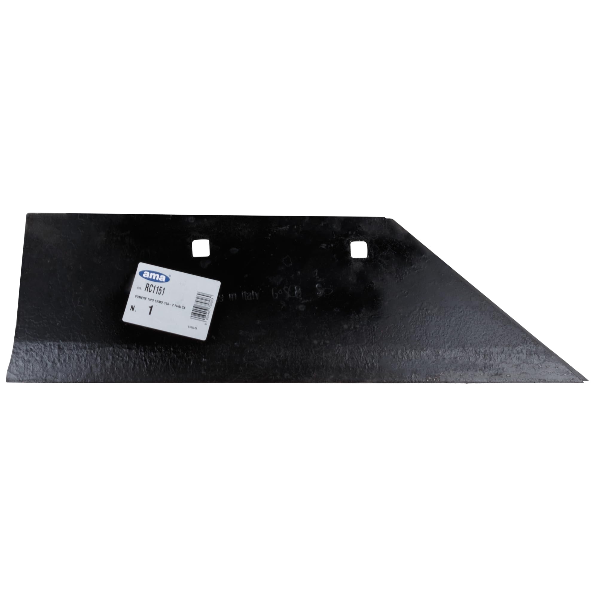 Ama Vomere di Ricambio Sinistro per Aratro - Adattabile Er.Mo GS8 S-CA031AS, 2 Fori, Peso 4,1 kg, Made in Italy