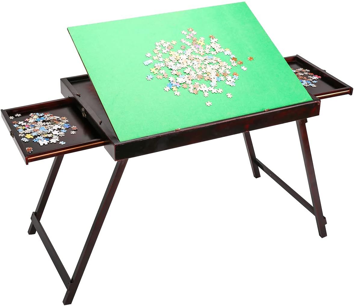 Jigsaws & Puzzles Jigsaws Wooden Jigsaw Puzzle Table Storage Folding