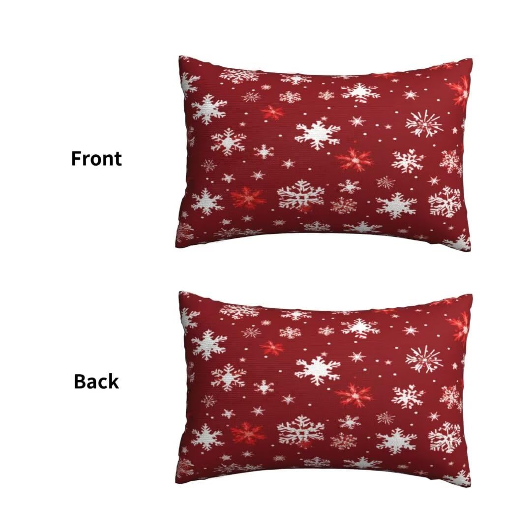Funda Cojin 70x90 cm Fundas Cojines Rojo Cojines Cama Decorativos Juego de 2, Navidad Funda de Almohada Lumbar Rectangular Cojines Sofa para Jardin Sala de Estar Dormitorio Decoracion Hogar-dm361