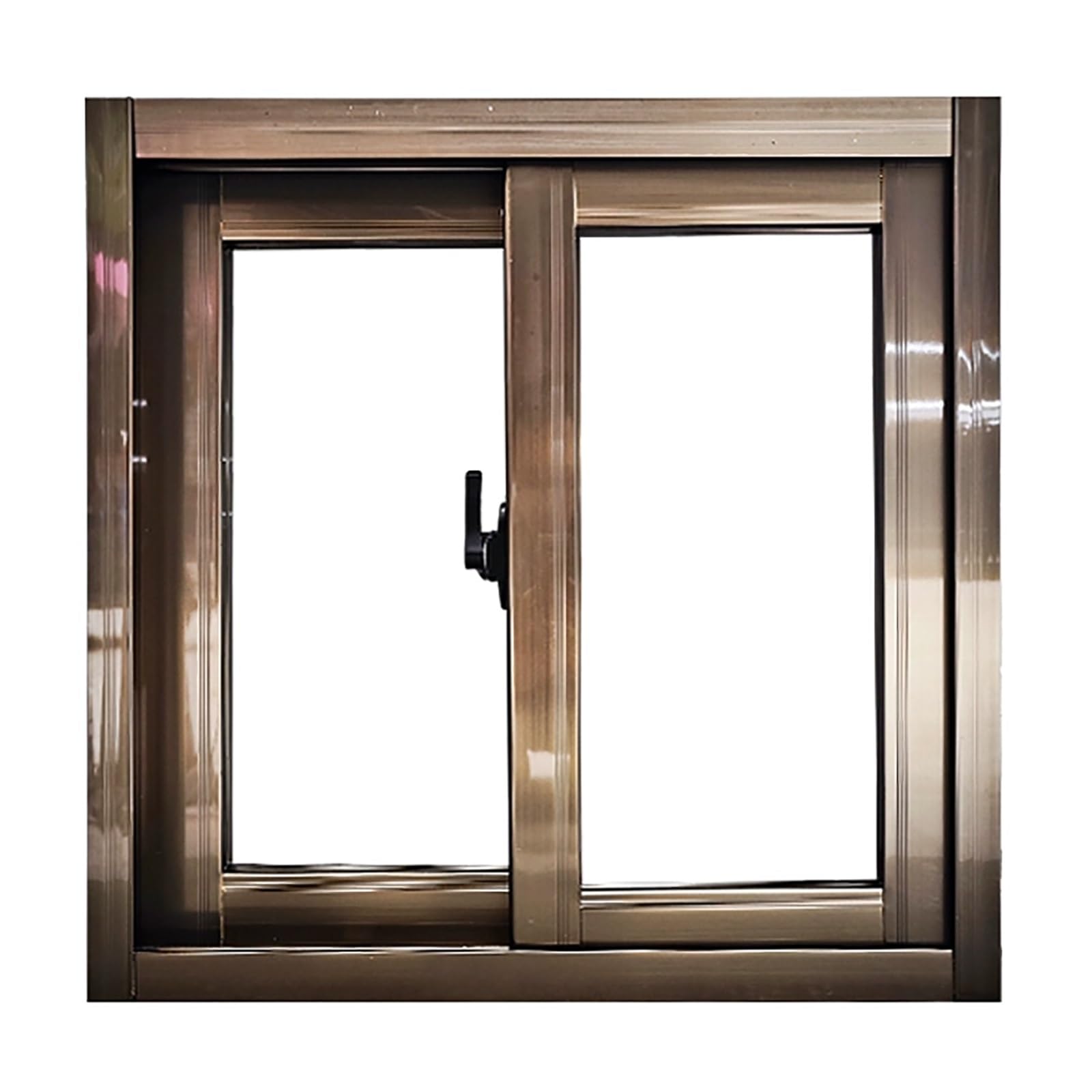 THNSAWX Basement Sliding Window, Basement Shed Window, Custom, Aluminum Frame, Tempered Glass, Easy Install, for Barns, Kitchen, Bathroom(Gold,40x40cm/W15.7xH15.7in)