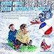 AKLIFFE Schlitten Bob Schlitten Kinder mit 2 Zugseil, 89 cm Bob Schlitten Erwachsene zum Rodeln mit Handgriffe für Unisex Kinder Erwachsene Wintersport (Rot+Blau)