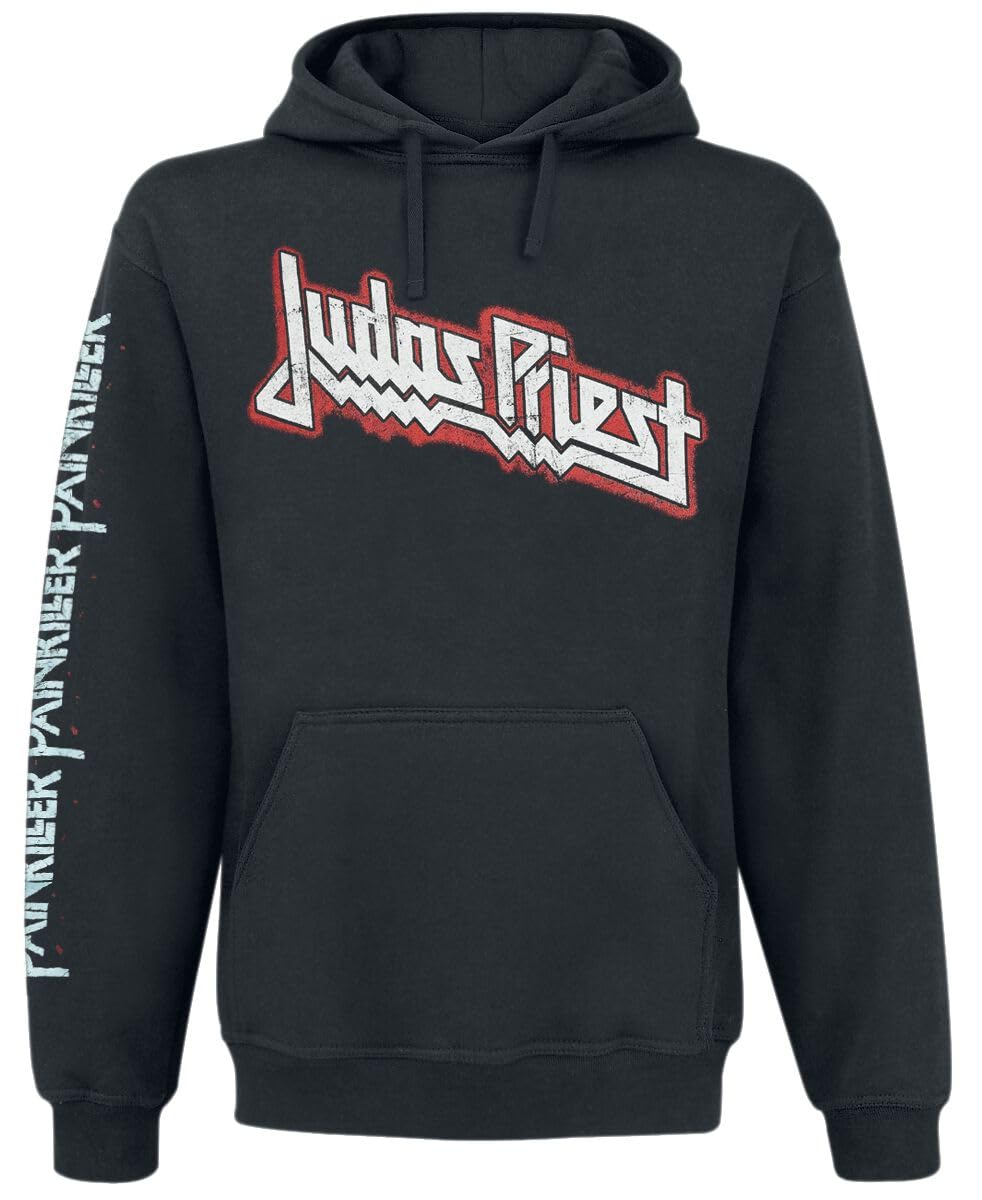 Judas Priest Painkiller Hombre Sudadera con Capucha Negro 50% algodón, 50% poliéster Regular