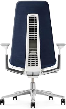 Haworth Fern Ergonomic Office Chair with Lumbar Support, Adjustable Desk Computer Chair with Digital Knit Finish for Home Office Furniture, Deep Sea