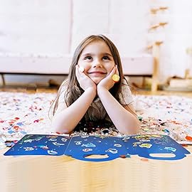 Reusable Sticker Book for Kids, Ocean Stickers Educational Learning Toys Travel Stickers Activity Books for Toddler Girls Boys Age 3+ Birthday Gifts