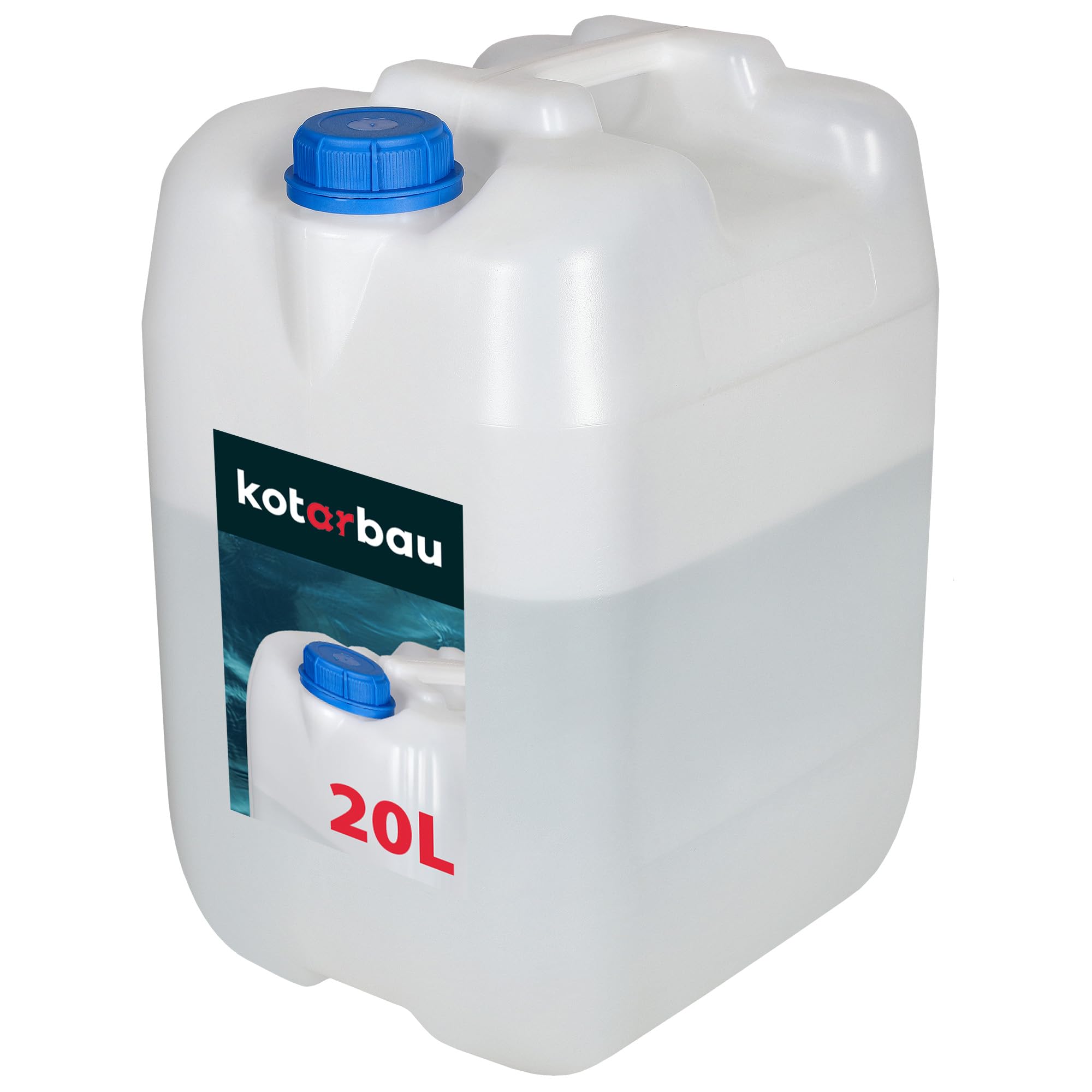 KOTARBAU® Wasserkanister 20L ohne Hahn Kunststoff Kanister für Wasser Kanister lebensmittelecht PE Trinkwasserbehälter mit Schraubverschluss Trinkwasser Kanister Wasserbehälter