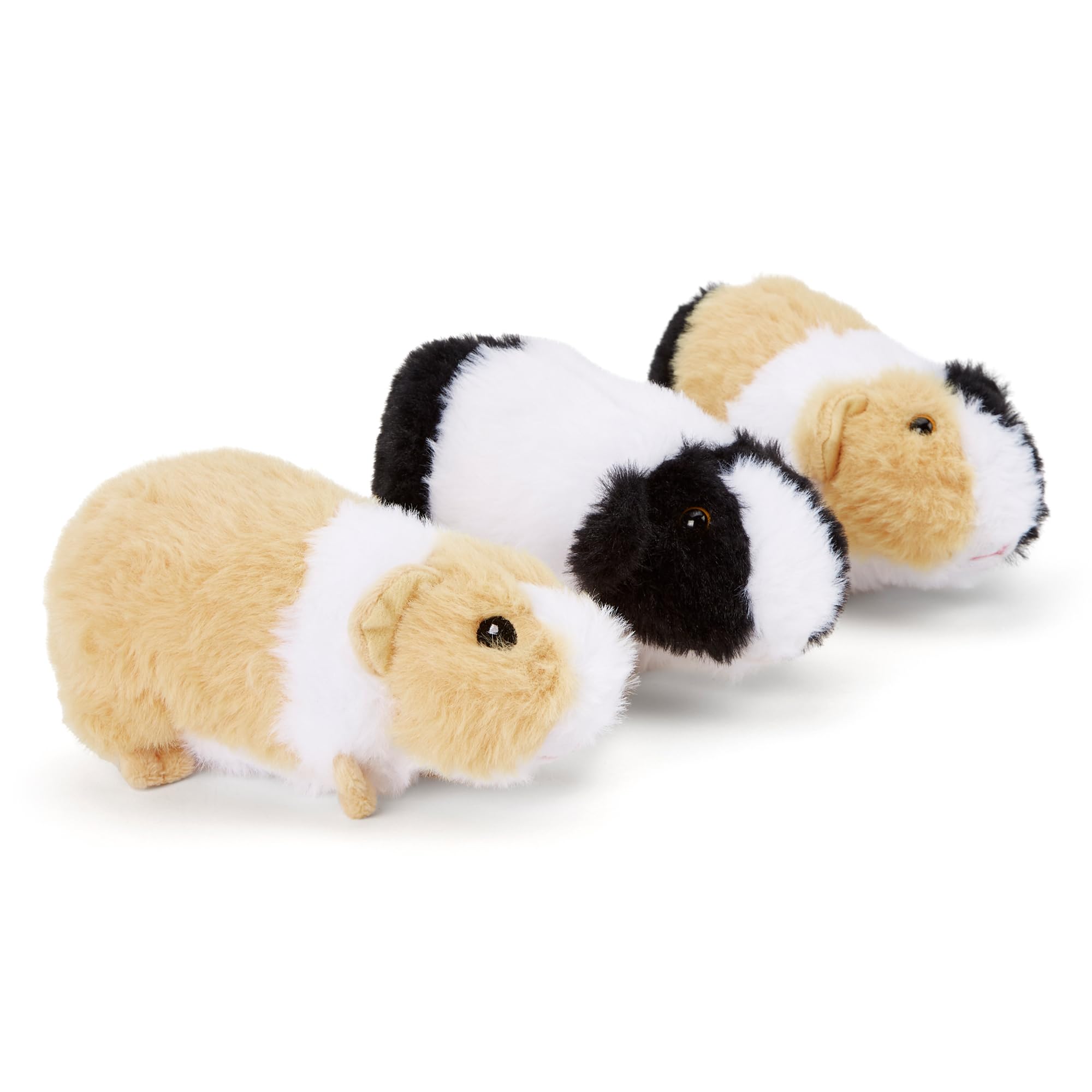 Zappi Co100% Recycled Guinea Pig Plush Set of 3- Mulitpack (15cm Each) Soft Cuddly Eco Friendly Collection for Newborn