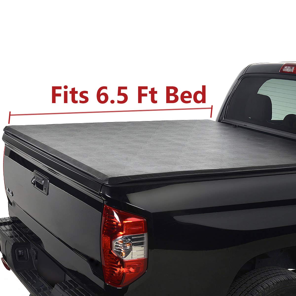 6.5ft(78"-79.4") Waterproof Clamp On Bed Cover + Seal Strip for 2019-2024 Silverado/Sierra 1500,Soft Roll Up Truck Bed Tonneau Cover W/Lock for 2019+ Silverado/Sierra 1500,Sturdy,Keep Bed Dry