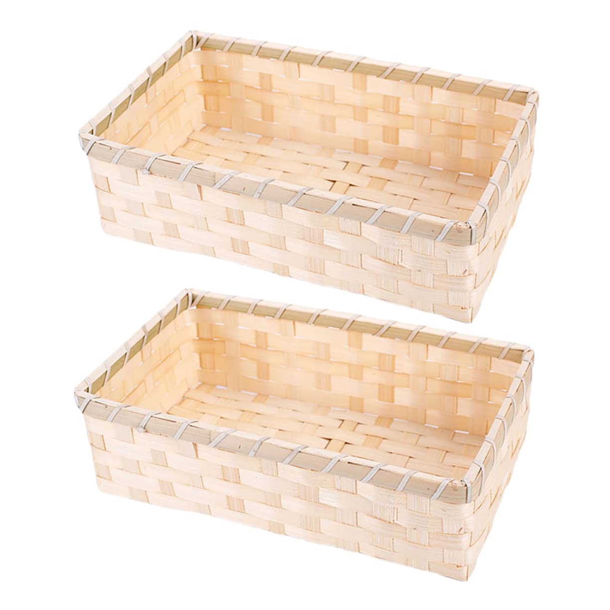 GRIRIW 2 Pcs Storage Basket Wicker Storage Baskets Bread Baskets Fruit Container Toy Organize Baskets Candy Baskets Fruits Basket Toy Baskets Sundries Storage Basket Weaving