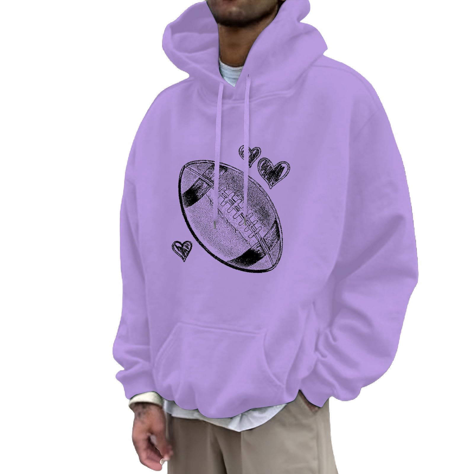 Sweat relaxed en molleton pour homme pull à capuche confort