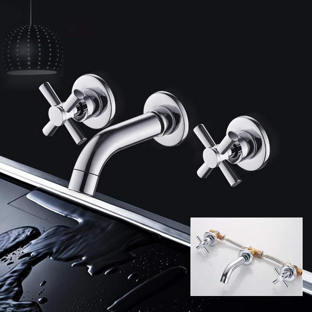 Robinet lavabo salle de bain mural pour créer une ambiance bien-être nordique