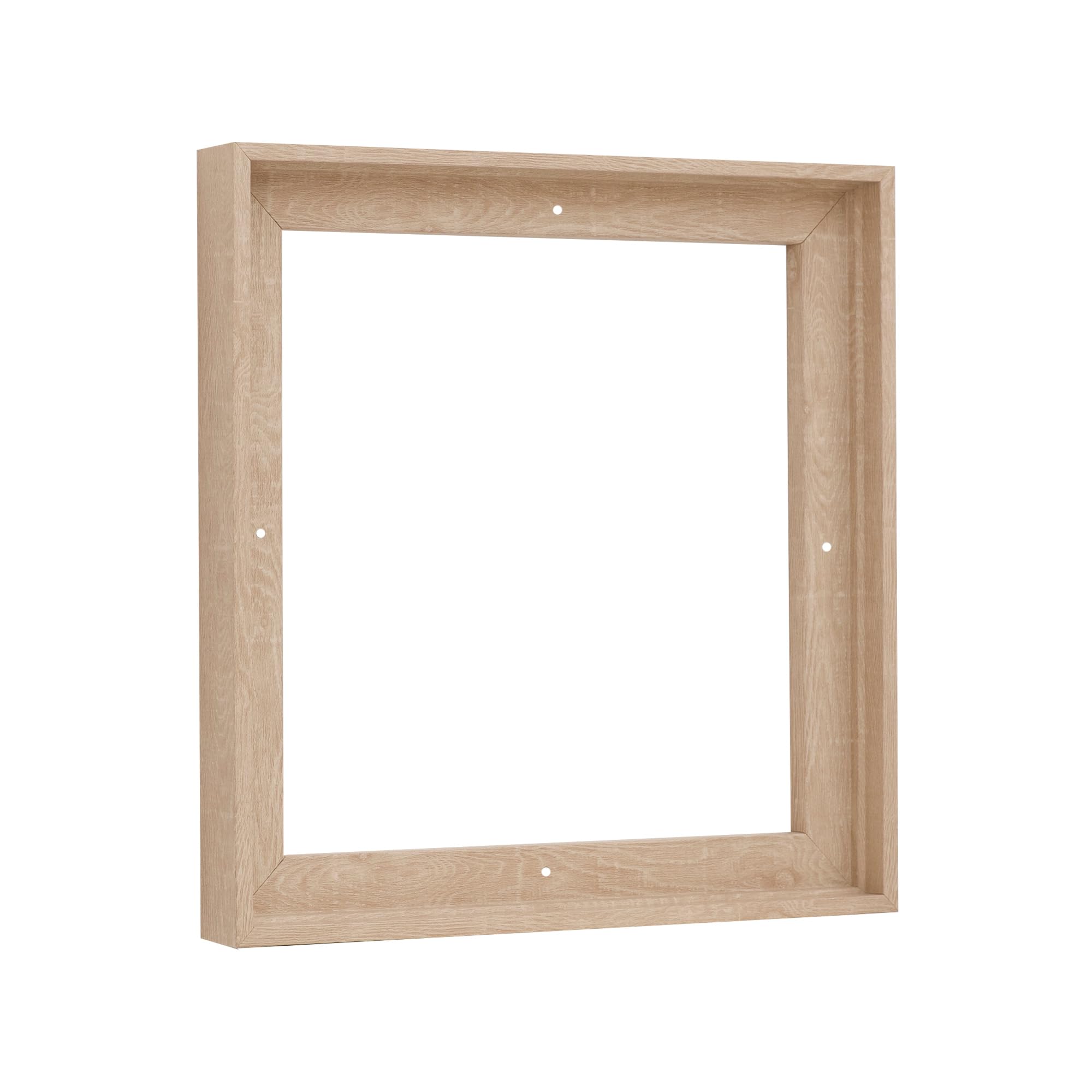 Floater Frame 14x14 for 3/4 (0.75) inch Deep Canvas Paintings/Canvas Prints/Wood Canvas Panels/Wall Art/Wall Decor/Home Decor/Artwork (Nordic White Oak, 14 x 14 inch, Square)