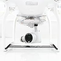 Vista 3 de Protector de cardán negro de fibra de vidrio compatible con DJI Phantom 4/Phantom 3 estándar, profesional y avanzado, protege la cámara y el cardán