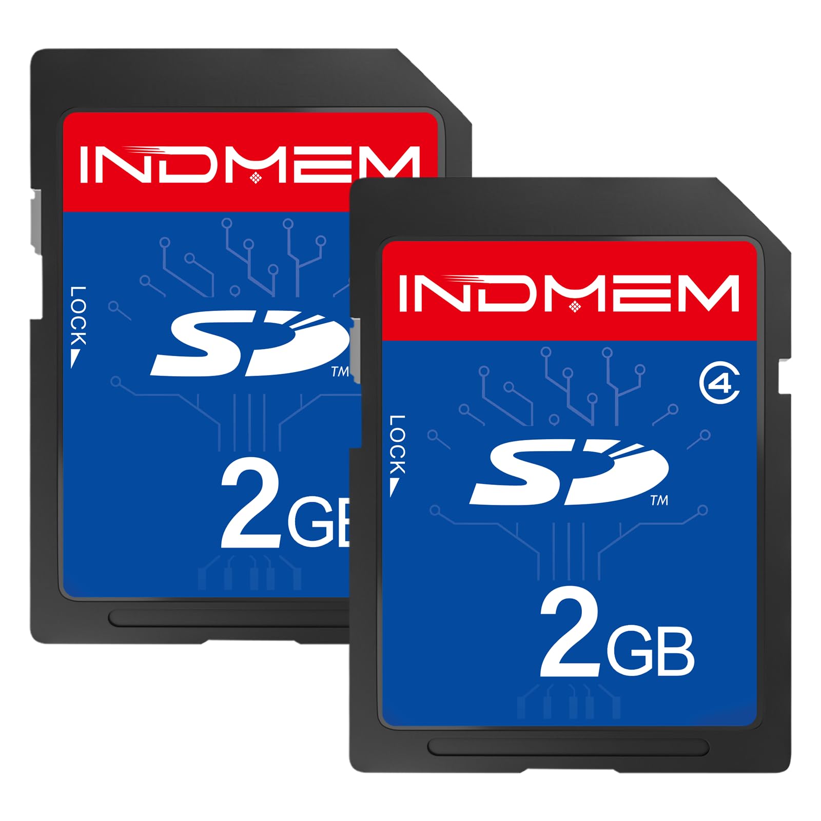 SD Card 2GB Class 4 Flash Memory Card 2G Camera Card Stanard Secure Digital Cards 2 Packs