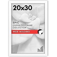 Americanflat 22x28 Poster Frame with Polished Plexiglass - Epic Collection - Gallery Wall Frames with Engineered Wood - Wide Photo Frame for Wall Display - Natural Oak