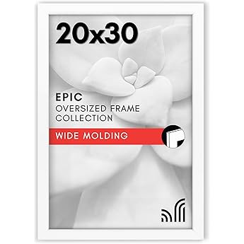 Americanflat 22x28 Poster Frame with Polished Plexiglass - Epic Collection - Gallery Wall Frames with Engineered Wood - Wide Photo Frame for Wall Display - Natural Oak