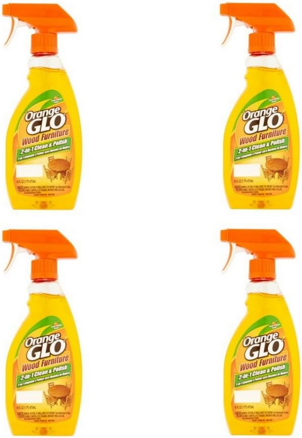 Orange Glo 2in1 Clean & Polish Wood Furniture Spray 16 oz 4 pk Health
