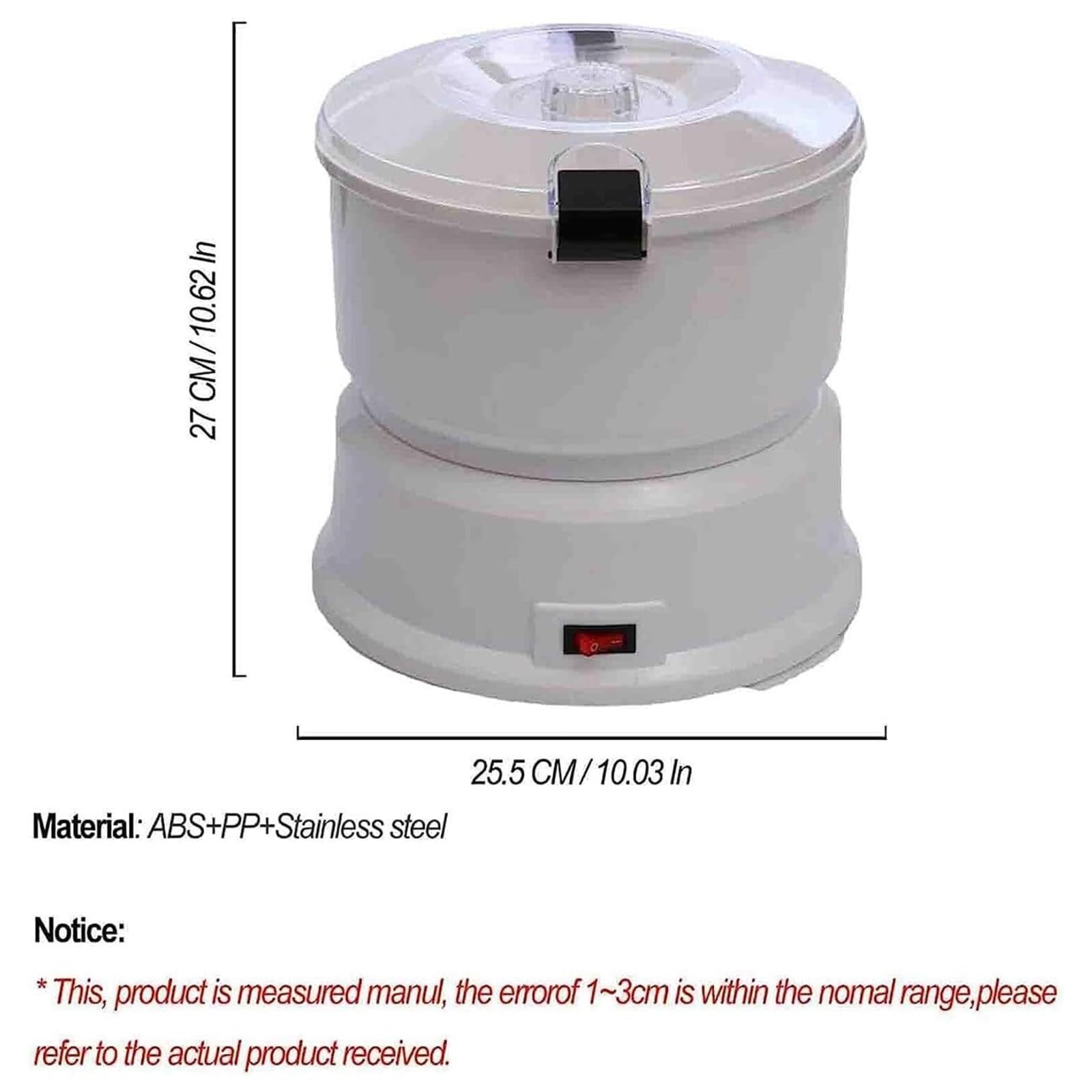 Pelador rotatorio automático, pelador de Patatas eléctrico, secador de Verduras, pelado rápido, operación de un Toque, deshidratador de ensaladas, pelador de Verduras multifunción(P01)