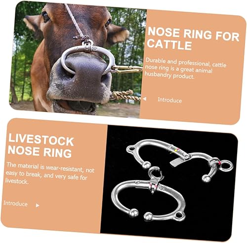 Miniatura 2 de GANAZONO clips de anillo de nariz accesorios de ganado alicates de nariz de vaca accesorio de tracción de ganado abrazadera de anillo alicates de