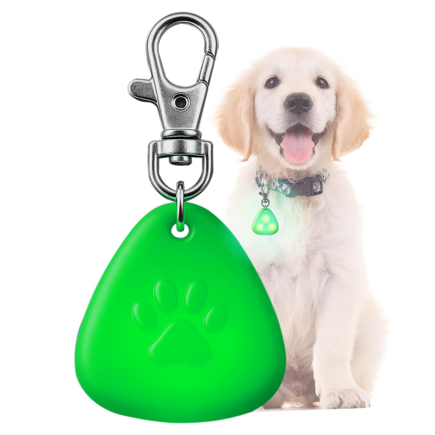 QUELIEN LED-Hundehalsband-Licht, Sicherheits-Anhänger für Nachtspaziergänge & Camping, Nachtsichtbarkeit, langlebig, lange Akkulaufzeit, einfaches Anklemmen für alle Hunde, Valentinstagsgeschenk für