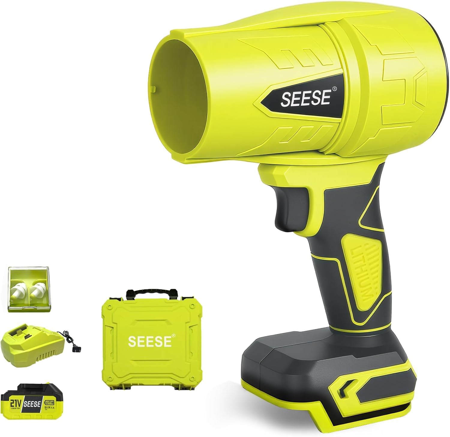 SEESE Turbo Jet Blower with battery attached