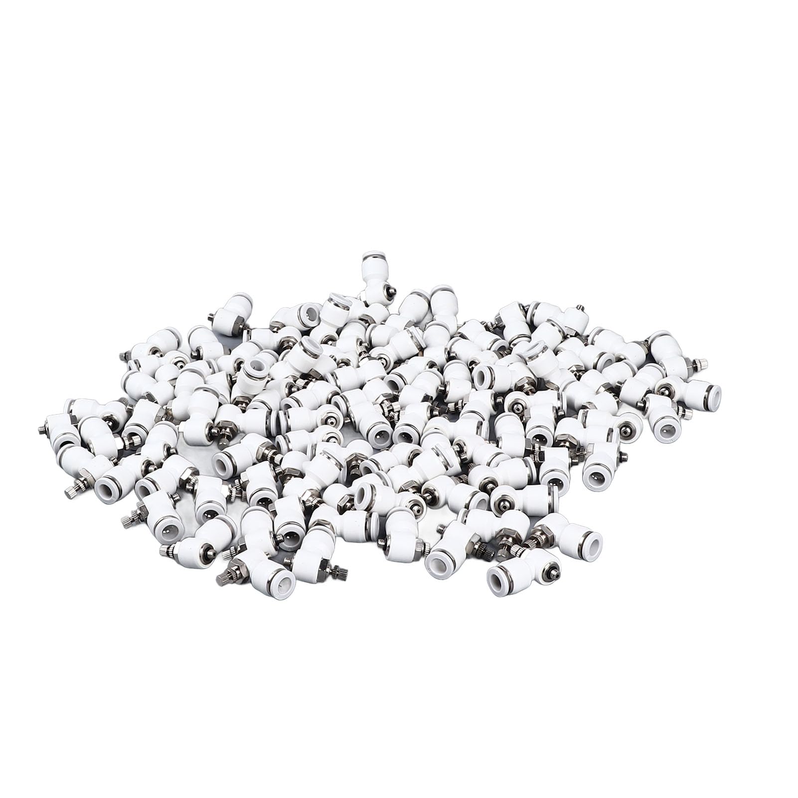 Conector de la Válvula de Control de Flujo Neumático de la Válvula Neumática de 100pcs, Conector del de Neumática del Acelerador Automation Autom Quick, M5 X 0.8, 1.0MPA
