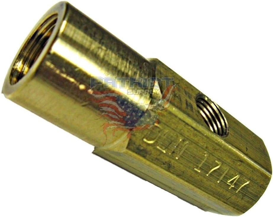 Delavanbrass siphon nozzle adapter 1/8" NPT oil intake and 1/4" NPT air intake