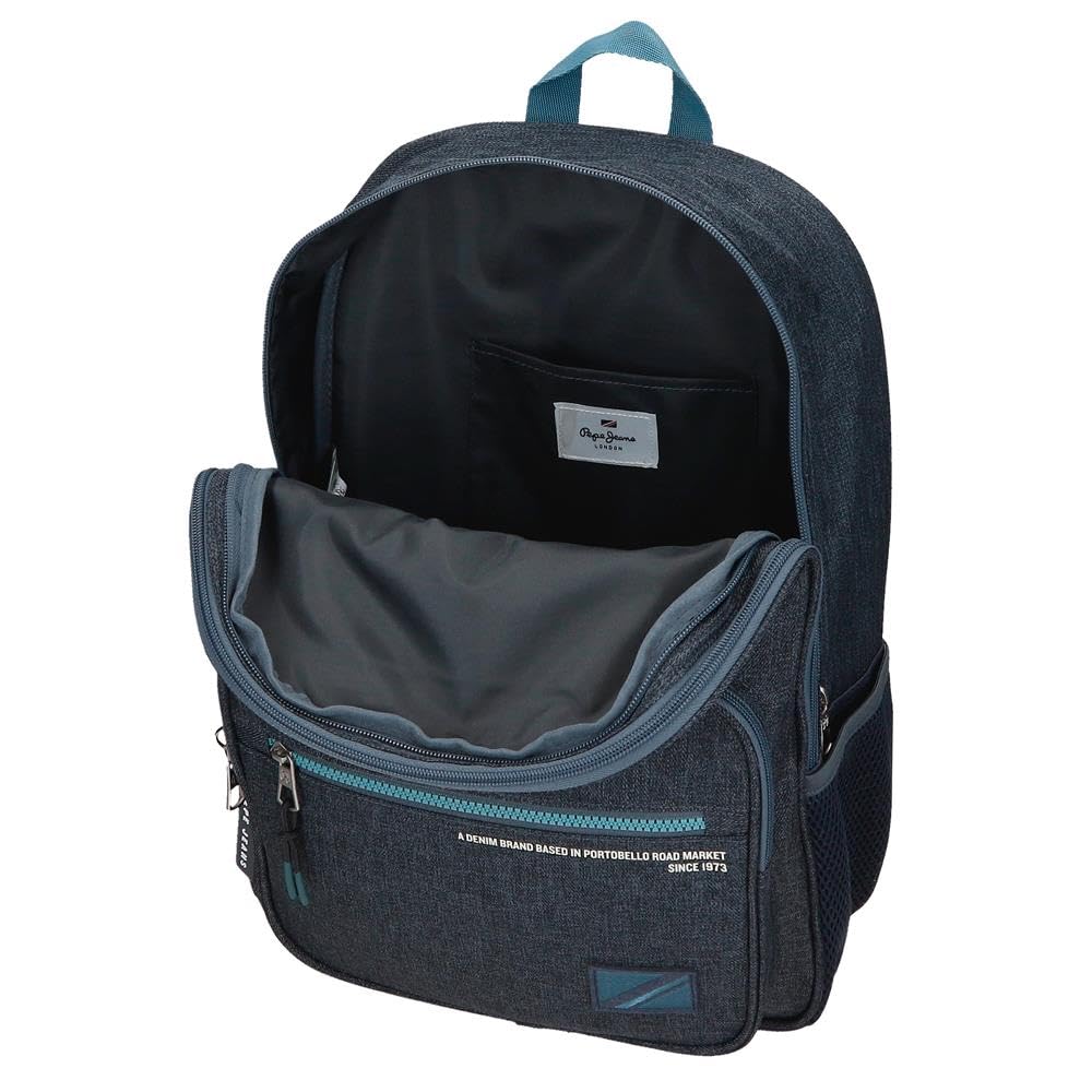 Pepe Jeans Edmon, mochila casual, mochila paseo, fabricada en poliéster, Tirantes anchos, ergonómicos y acolchados, varios bolsillos y compartimentos, rosa. De Joumma Bags.