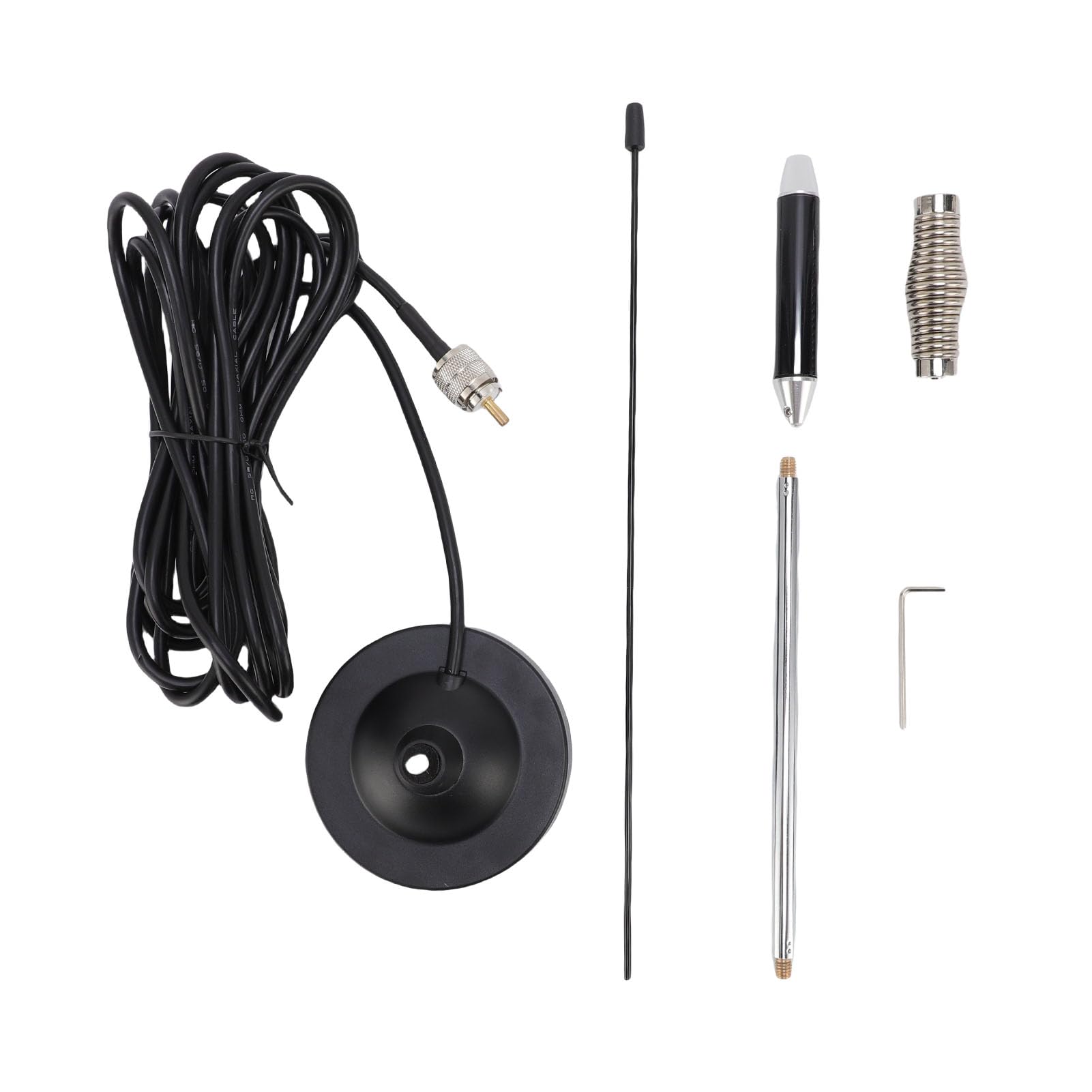 Kit antenna CB Torvex, antenna radio 26-28 MHz 26,37 pollici con supporto magnetico e molla, sostituzione stazione base mobile per camion per auto (Cavo da 3 metri/9,84 piedi)