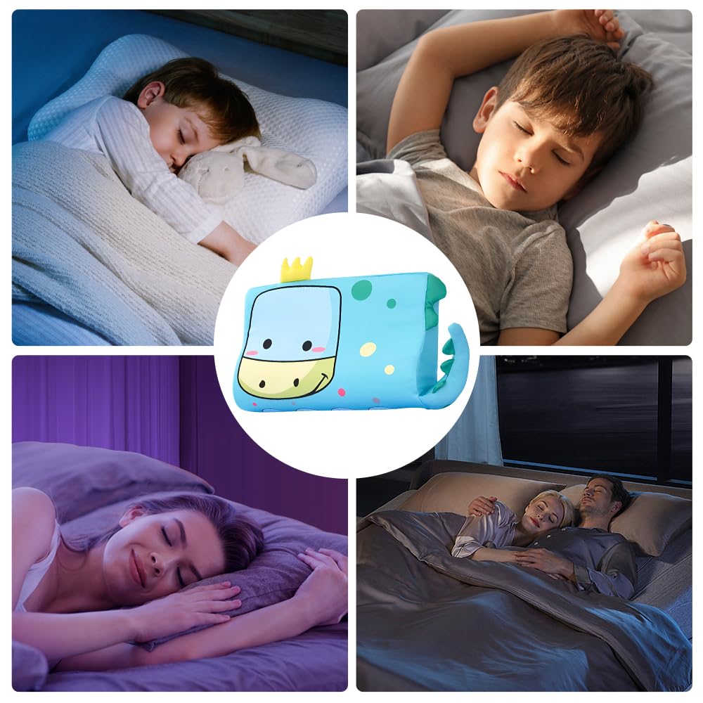 Schlummerkids Coussin pour Enfant, Oreiller Enfant, Confortable, Détachable, Coussin pour Enfant pour Enfants à partir de 3 Ans, 45 x 27 cm(Dinosaure)