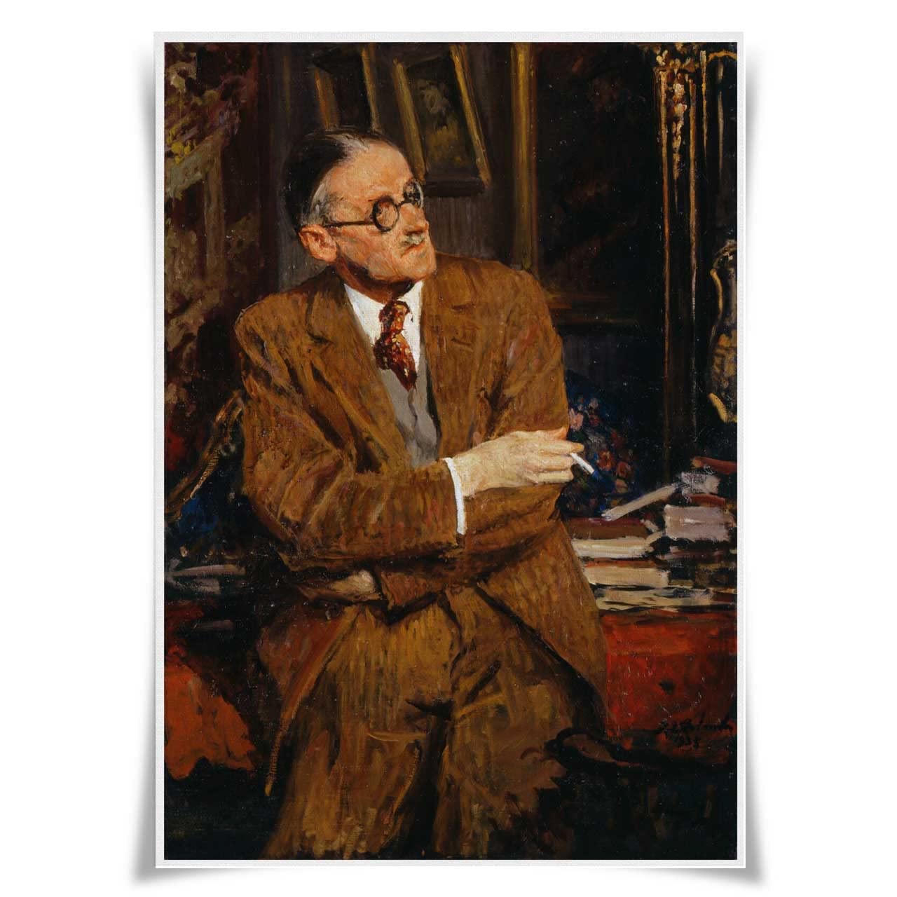 Great Writer Portrait Poster Literary Giants A3 Prints Wall Art Home Decor (James Joyce)