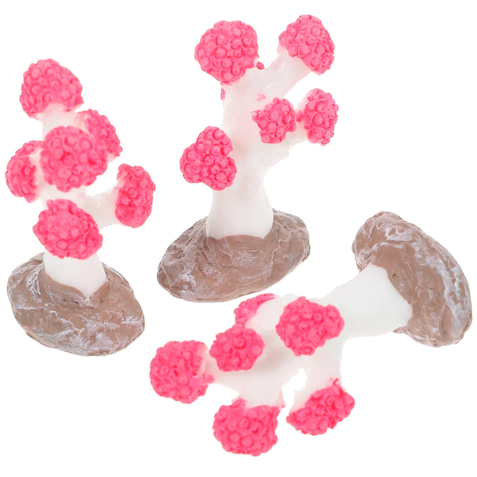 Sosoport 3Pcs Artificial Coral Sculpture for Fish Tank Decoration Resin Aquarium Coral Ornaments Enhance Visual Appeal Home Office Aquariums