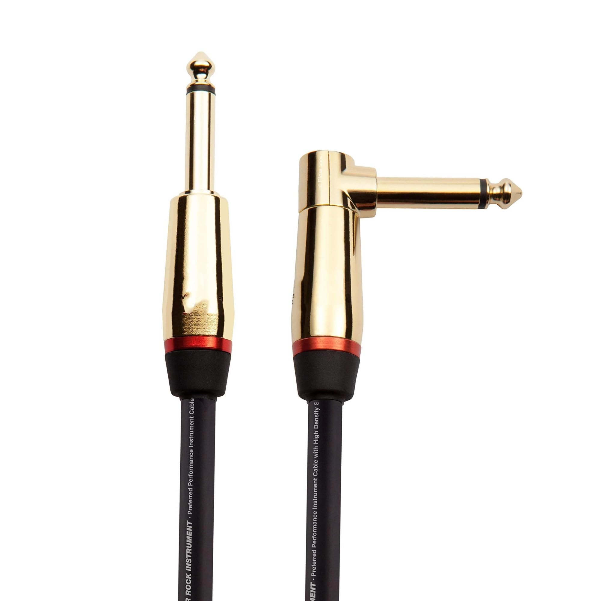 TSTS Cavo Strumento per Chitarra Connettore Di Riduzione Del Rumore Per Chitarra Elettronica Spina Dritta/angolare Schermatura A Treccia(S-a,2m)